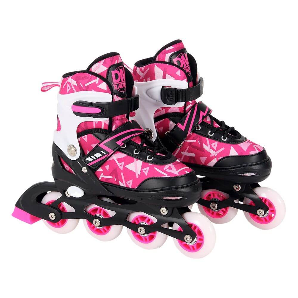 PATINS INLINE AJUSTAVEL 34-37 DMR6556M PATINS INLINE AJUSTAVEL DMR6556M, PATINS, PATINS INLINE, PATINS AJUSTAVEL, PATINS ROSA, PATINS MEDIO, BRINQUEDOS Brinquedos