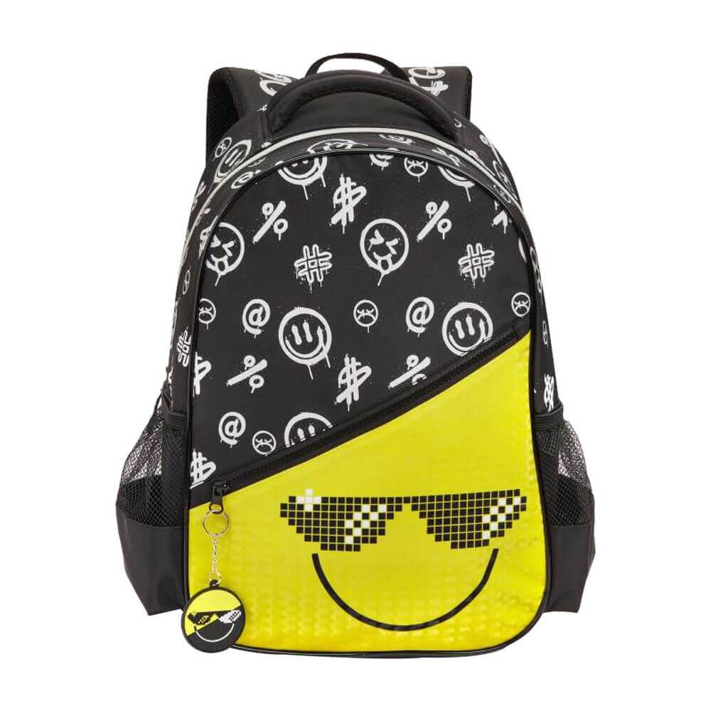 MOCHILA INFANTIL P/ COSTAS MASC. SMILE DL1785 MOCHILA P/ COSTAS SMILE DL1785, MOCHILA, MOCHILA PARA COSTAS, MOCHILA INFANTIL, MOCHILA SMILE, MOCHILA EMOJI, ESCOLA, VOLTA AS AULAS Material Escolar e Papelaria