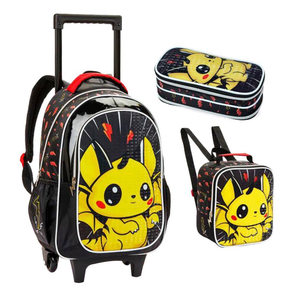 KIT MOCHILA MASC. POKENLEX 3PCS DL1841 KIT MOCHILA POKENLEX 3PCS DL1841, MOCHILA, MOCHILA INFANTIL, MOCHILA COM RODAS, MOCHILA POKENLEX, KIT MOCHILA, POKEMON, PIKACHU, ESCOLA, LANCHEIRA, ESTOJO Material Escolar e Papelaria