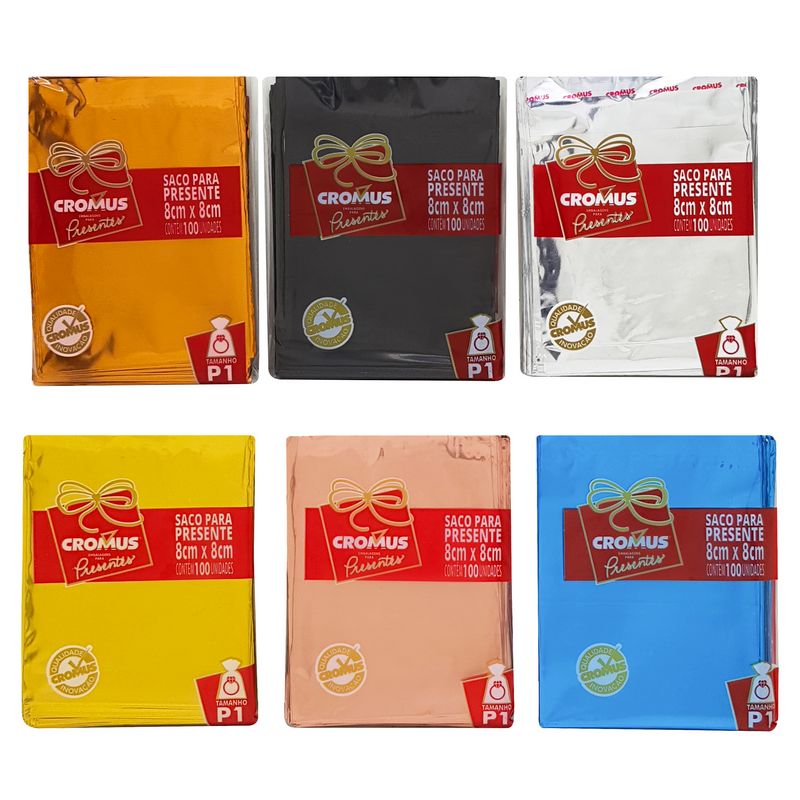 EMBALAGEM CROMUS METALIZADA 8X8 C/100 EMBALAGEM 8X8 METALIZADA, EMBALAGEM METALIZADA COLORIDA, EMBALAGEM COLORIDA, EMBALAGEM 8X8, EMBALAGEM Decoracao e Presentes
