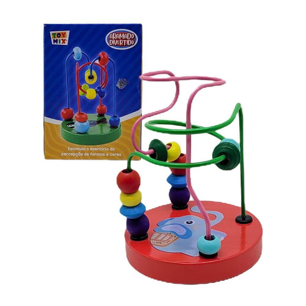 BRINQUEDO  DE MADEIRA ARAMADO 14CM 336.26.99 ARAMADO DIVERTIDO 336.26.99, ARAMADO DIVERTIDO, BRINQUEDO BEBE, BRINQUEDO DIDATICO, EDUCACAO, EDUCACIONAL Brinquedos
