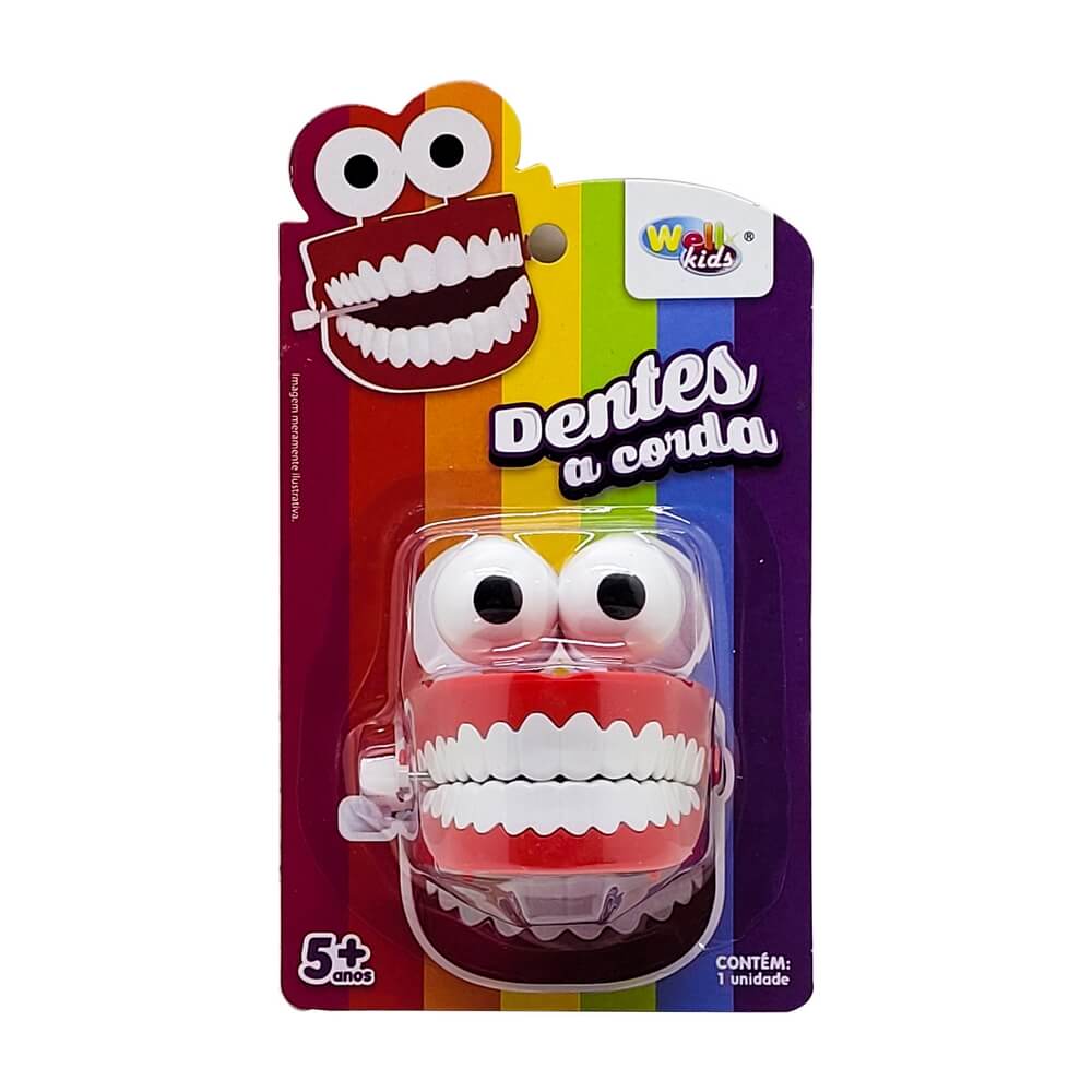BRINQUEDO A CORDA DENTADURA 20X12CM 7655 DENTES A CORDA 7655, BRINQUEDO DENTES A CORDA, DENTE A CORDA, CARRINHO DENTE FRICCAO, DENTE Brinquedos