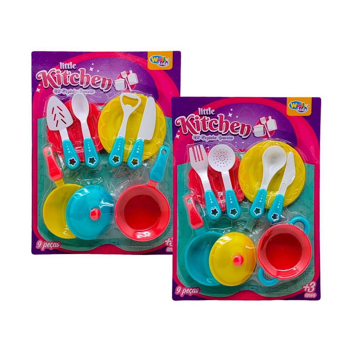 KIT COZINHA LOUCURA 9PCS 29X22CM WB12040 KIT COZINHA LOUCURA 9PCS WB12040, COZINHA, KIT COZINHA LOUCURA, LITTLE KITCHEN, BRINQUEDOS Brinquedos