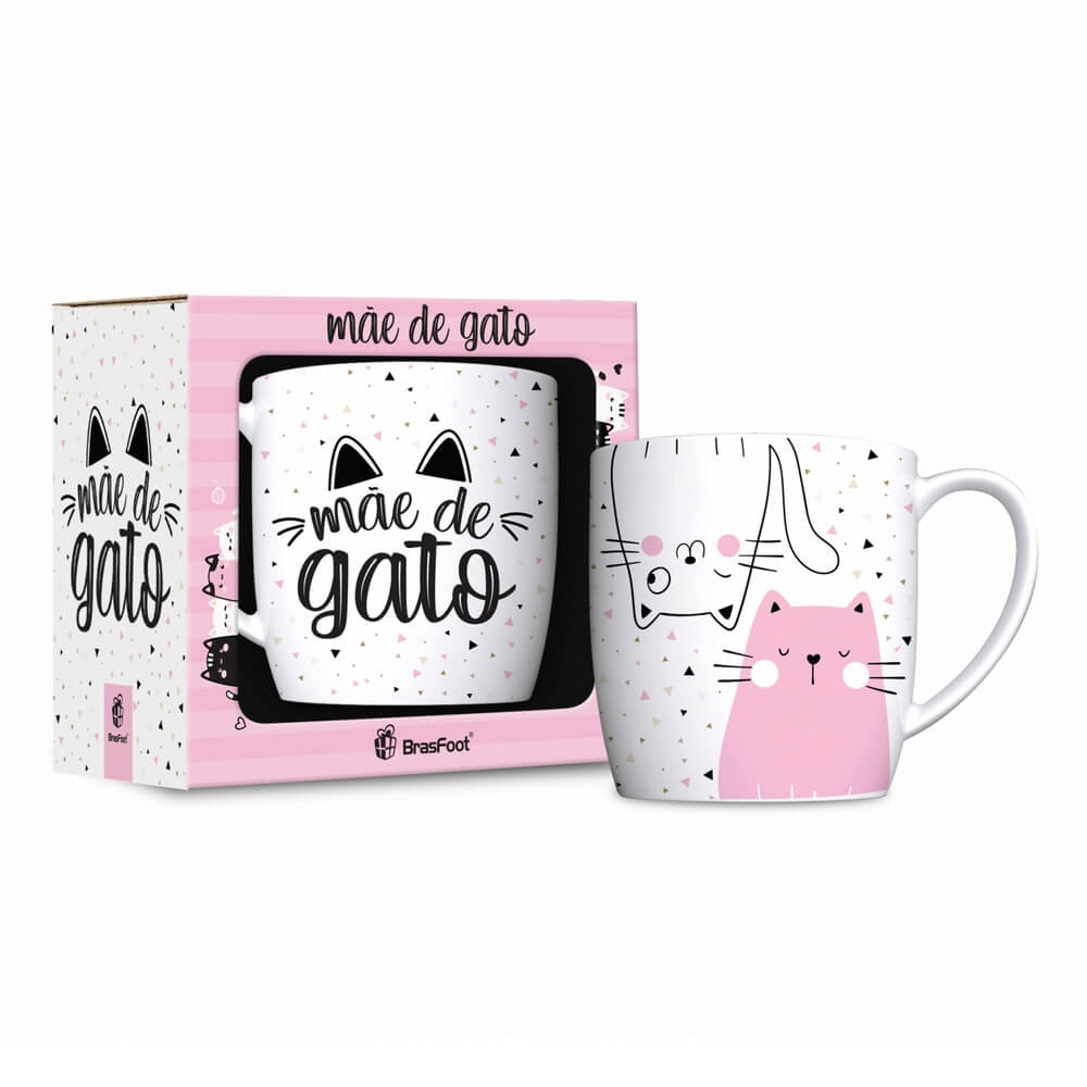 CANECA BRASFOOT 360ML MAE GATO 12113 CANECA PORCE. 360ML MAE GATO 12113, CANECA BRASFOOT MAE GATO, CANECA MAE DE GATO, CANECA BRASFOOT MAE DE GATO, CANECA GATO, CANECA Cozinha