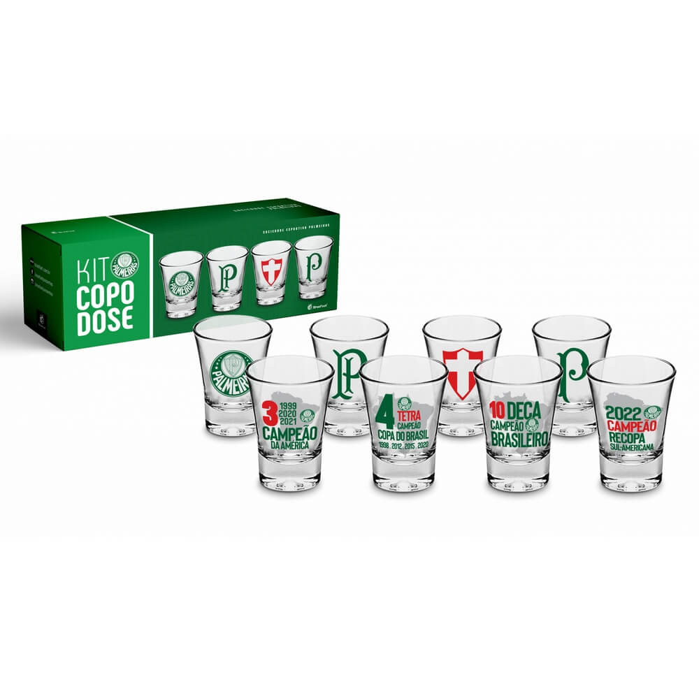 KIT COPO DOSE 4UN 60ML PALMEIRAS 12534 KIT COPO DOSE 4UN 60ML PALMEIRAS 12534, KIT COPO DOSE PALMEIRAS, CONJUNTO COPO DOSE PALMEIRAS, COPO DOSE, COPO VIDRO, COPO Times de Futebol