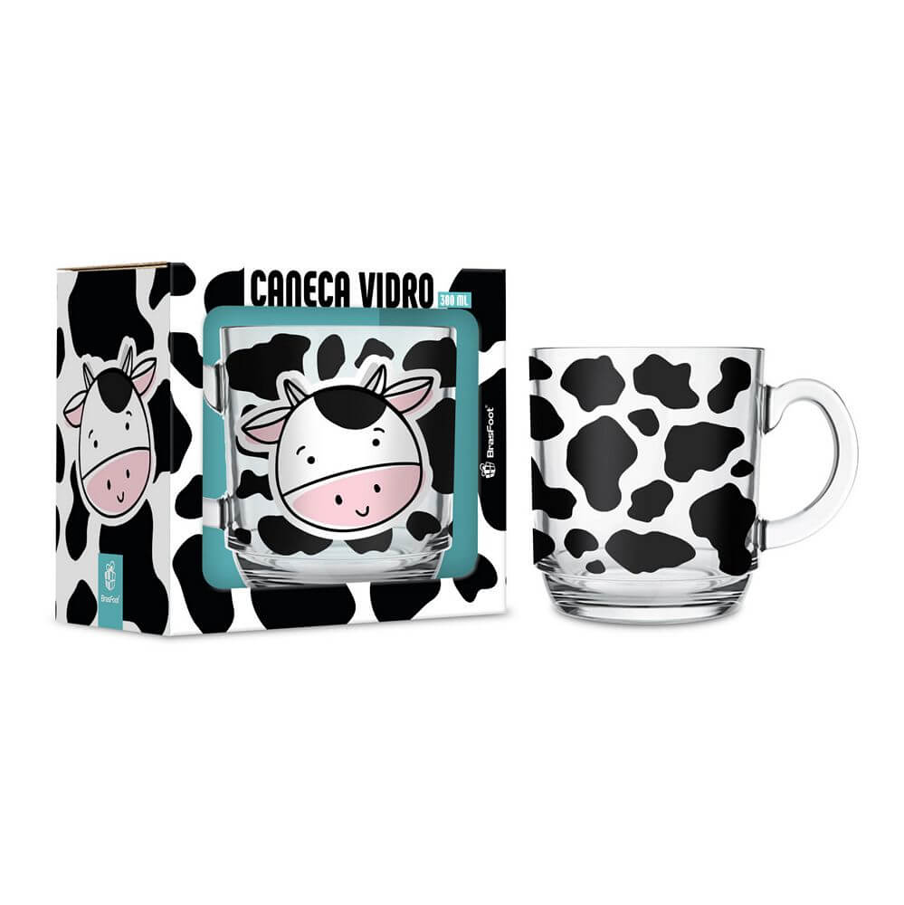 CANECA VIDRO 300ML MUMU 13306 CANECA VIDRO 300ML MUMU 13306, CANECA VIDRO, CANECA VIDRO BRASFOOT, CANECA VIDRO MUMU, CANECA, CANECA VAQUINHA Cozinha