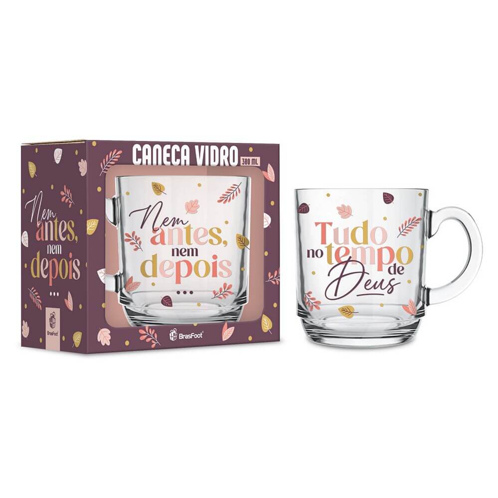 CANECA VIDRO 300ML TEMPO DE DEUS 13307 CANECA VIDRO 300ML TEMPO DE DEUS 13307, CANECA VIDRO, CANECA, CANECA VIDRO BRASFOOT, CANECA VIDRO ELEGANCE TEMPO DEUS, CANECA ELEGANCE BRASFOOT Cozinha