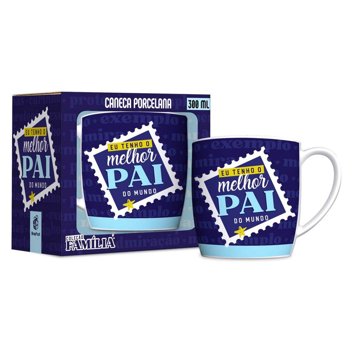 CANECA PORCE. 300ML MELHOR PAI 14109-Produtos de Época