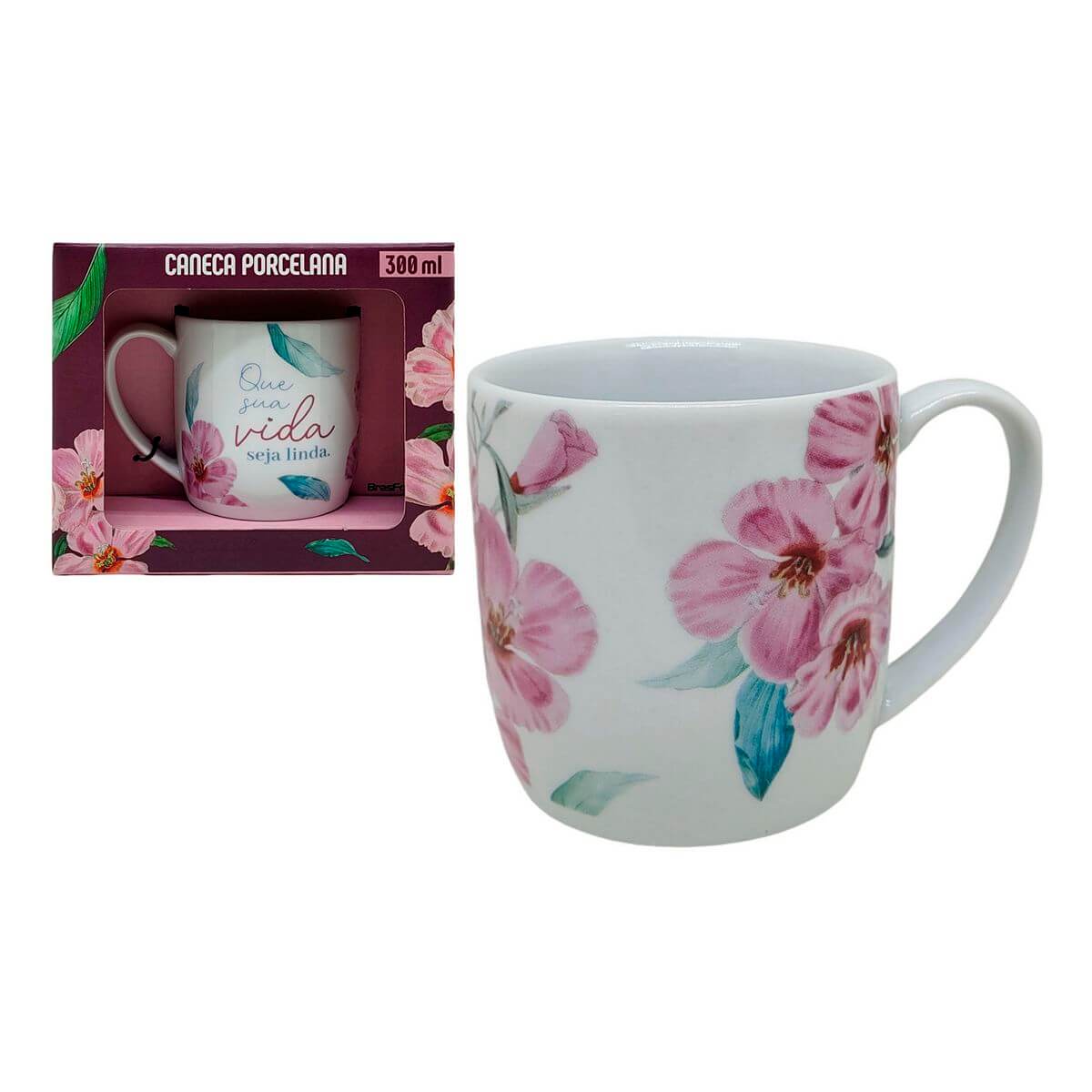 CANECA BRASFOOT 360ML QUE SUA VIDA 15113 CANECA PORCE. 300ML QUE SUA VIDA 15113, CANECA, CANECA DE PORCELANA, 300ML, QUE SUA VIDA, COZINHA, PRESENTE, BRASFOOT Cozinha