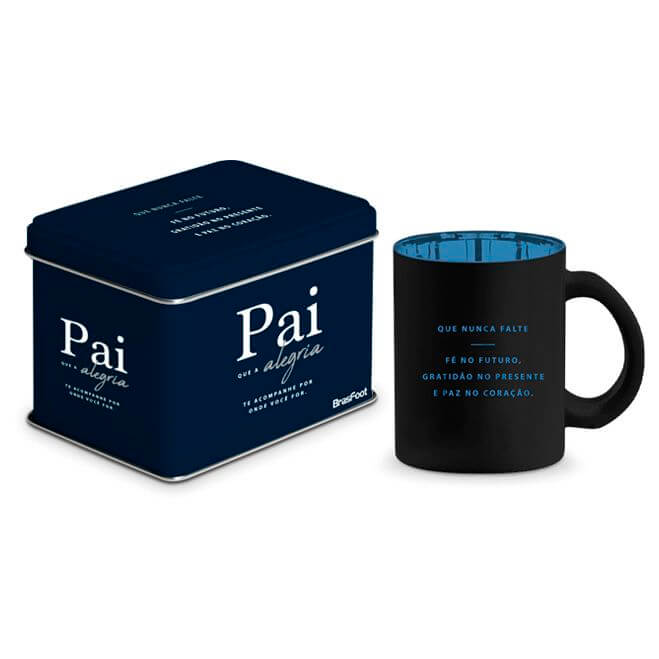 CANECA VIDRO 300ML PAI ALEGRIA 15352-Produtos de Época