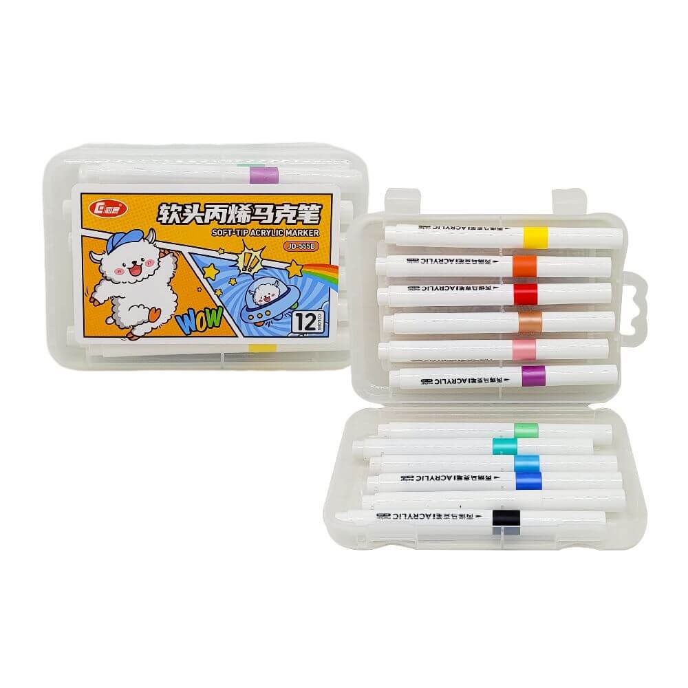 CANETA HIDROCOR NA MALETA 12PCS XZ-1686 CJ. CANETA GEL HIDROCOR 12PCS XZ-1686, CANETA, CONJUNTO CANETA, KIT CANETA, CANETA DE COLORIR, CANETINHA, MALETA DE CANETA, ESCOLA, PAPELARIA Material Escolar e Papelaria