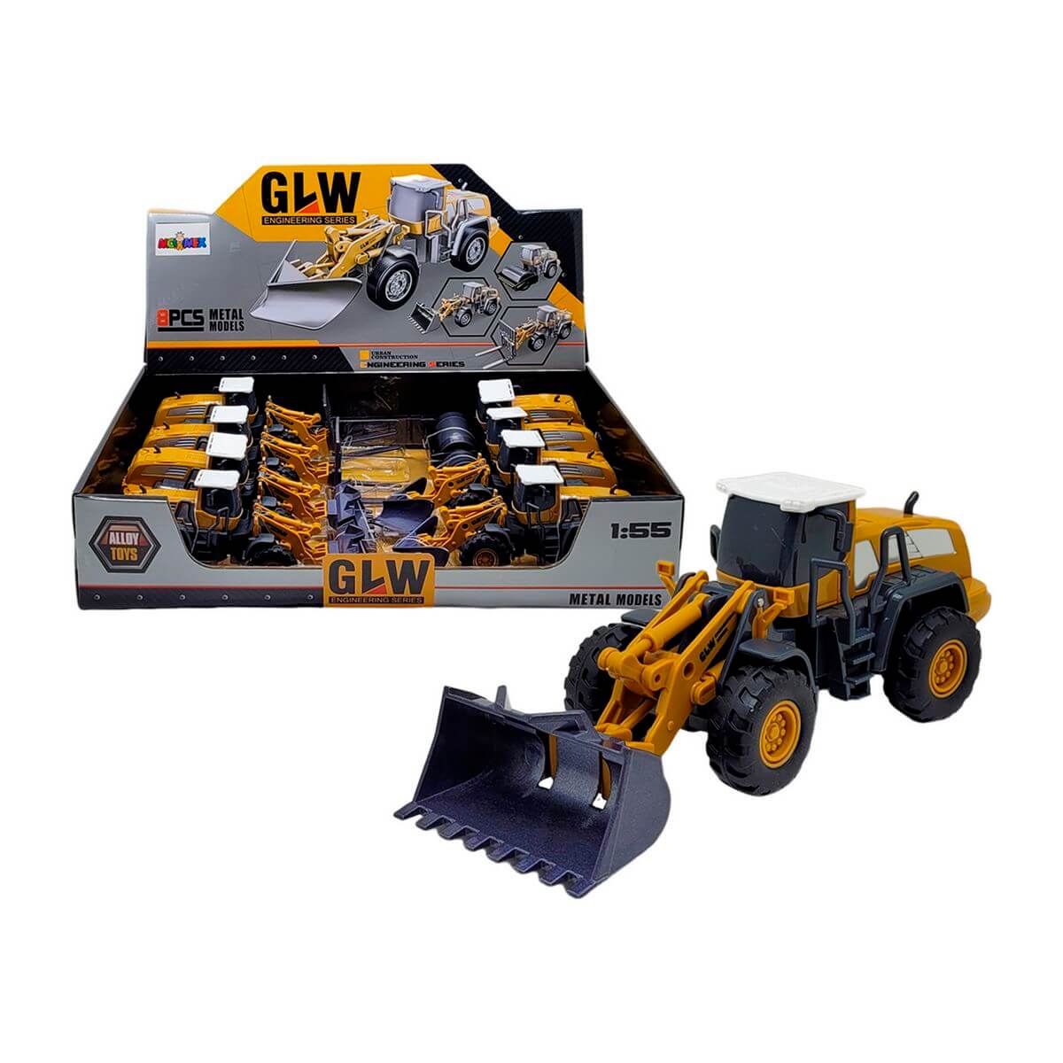 CAMINHAO A FRICCAO ESCAVADEIRA DE METAL MC-7344 ESCAVADEIRA DE FERRO MC-7344, ESCAVADEIRA, CARRO, CARRINHO, CONSTRUCAO, BRINQUEDOS Brinquedos