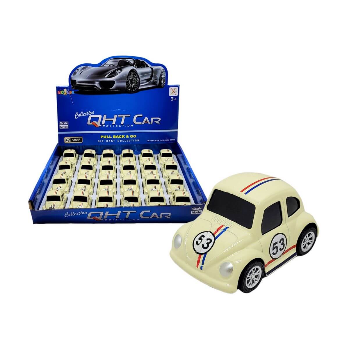 CARRO A FRICCAO DE METAL MINI FUSCA 7CM MC-7359 MINI FUSCA HERBIE PULLBACK MC-7359, FUSCA, MINI FUSCA, HERBIE, CARRINHO, PULLBACK, CARRO CLASSICO, BRINQUEDOS Brinquedos