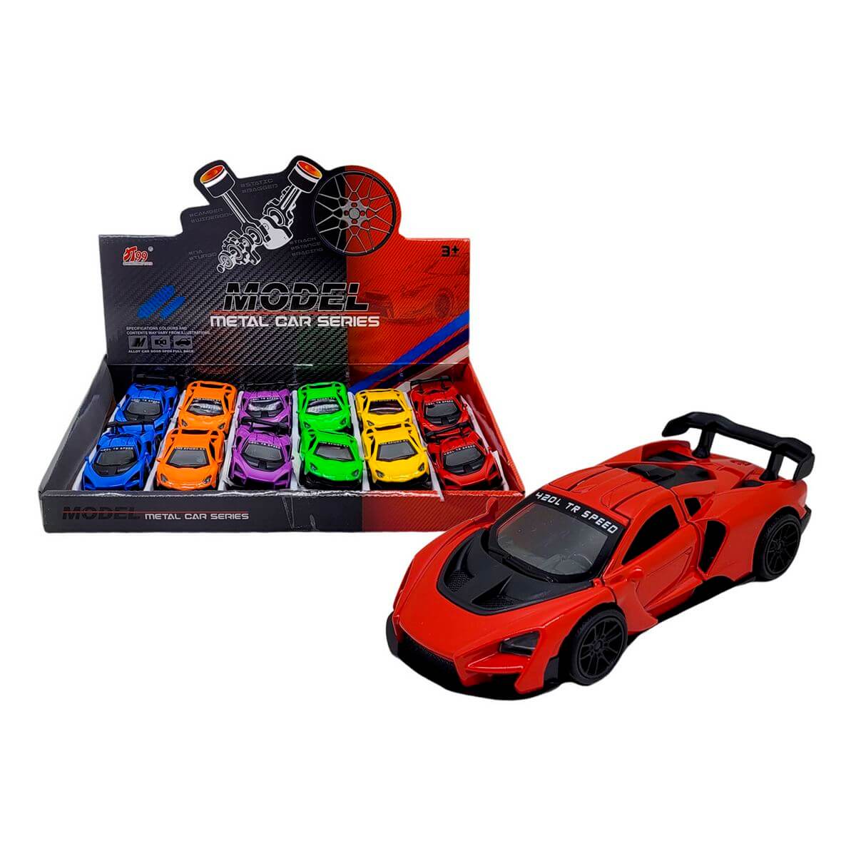 CARRO A FRICCAO DE METAL SPORT XZ-2553 CARRO SPORT PULLBACK XZ-2553, CARRO SPORT, PULLBACK, CARRINHO, CARRO DE FERRO, BRINQUEDOS Brinquedos