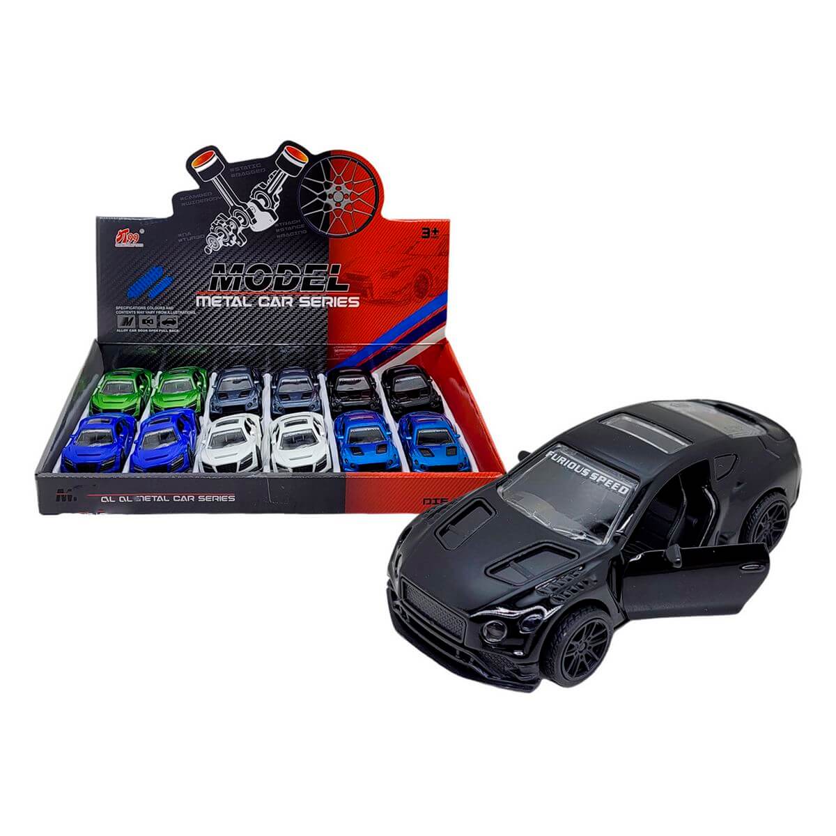 CARRO A FRICCAO DE METAL SPORT XZ-2554 CARRO SPORT PULLBACK XZ-2554, CARRO SPORT, CARRINHO, PULLBACK, BRINQUEDOS, CARRO DE FERRO Brinquedos