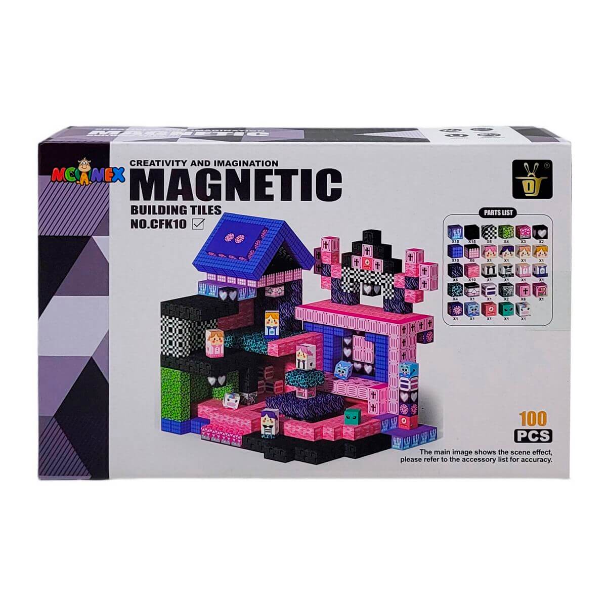 BLOCOS P/ MONTAR MAGNETICO 100PCS 20X13CM MC-7526 BLOCOS P/ MONTAR MAGNET. 100PCS MC-7526, BRINQUEDO DE MONTAR, LEGO, BLOCOS DE MONTAR, CRIATIVIDADE, BRINQUEDOS, BLOCOS MAGNETICOS, MINECRAFT Brinquedos