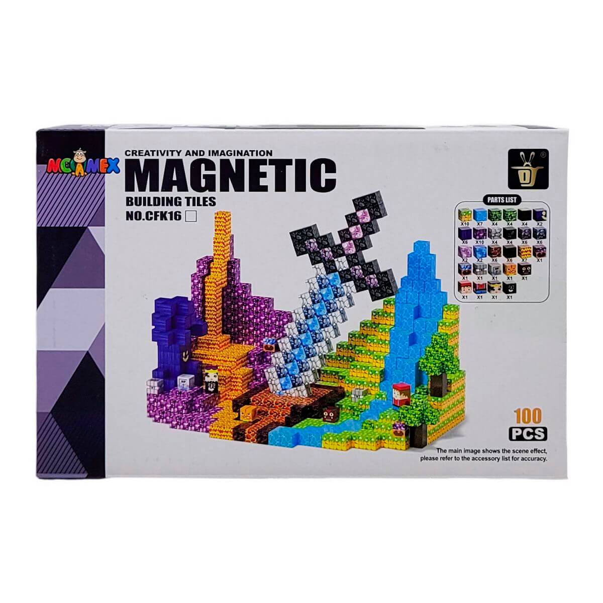 BLOCOS P/ MONTAR MAGNETICO 100PCS 20X13CM MC-7533 BLOCOS P/ MONTAR MAGNET. 100PCS MC-7533, BLOCOS PARA MONTAR, BLOCOS MAGNETICOS, CRIATIVIDADE, LEGO, MINECRAFT, BRINQUEDOS Brinquedos