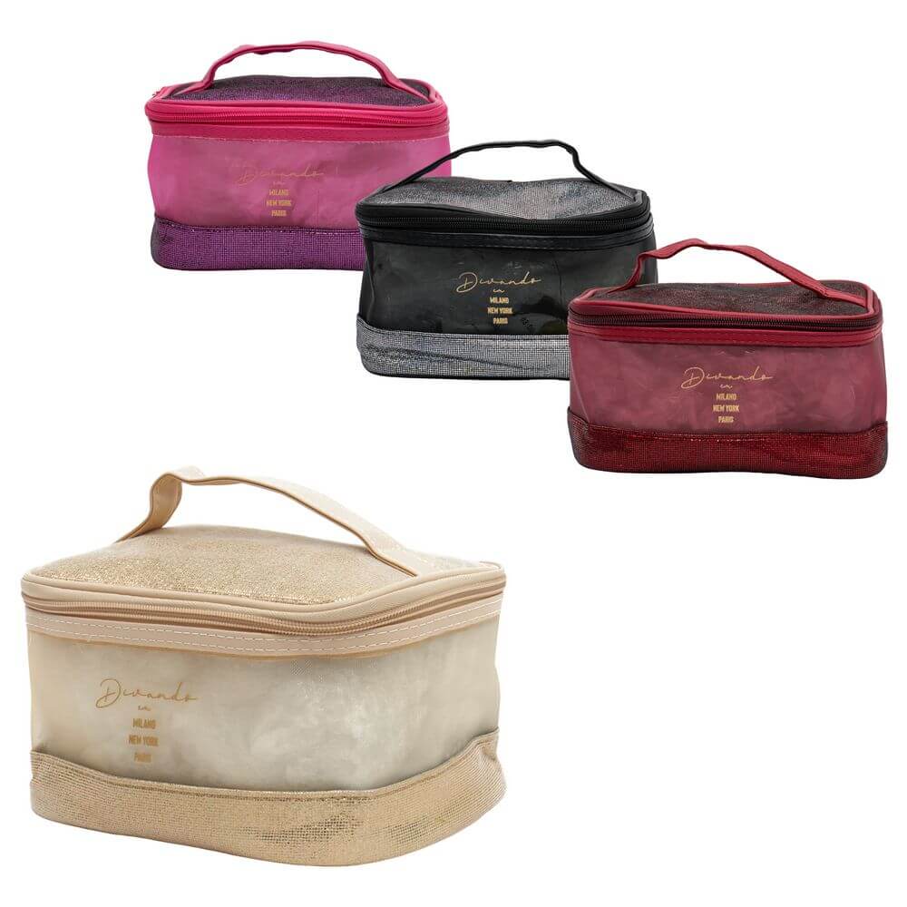 NECESSAIRE DIVANDO COLOR NS2526 NECESSAIRE LIS COLOR NS2526, NECESSAIRE, NECESSAIRE LIS, NECESSAIRE COM BRILHO, LIS COLOR, PORTA MAQUIAGEM, ARTIGOS COSMETICOS Beleza & Saude