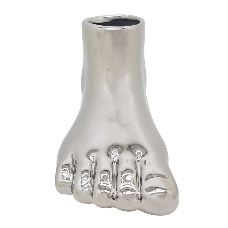 CACHEPOT CERAMICA BODY PE DIREITO PRATA 12954D VASO PE DIR. CERAMICA PRATA 12954D, VASO PE DIREITO CERAMICA PRATA, VASO PE CERAMICA PRATA, VASO PE DIREITO PRATA, VASO PE PRATA, VASO PE, VASO Decoracao e Presentes