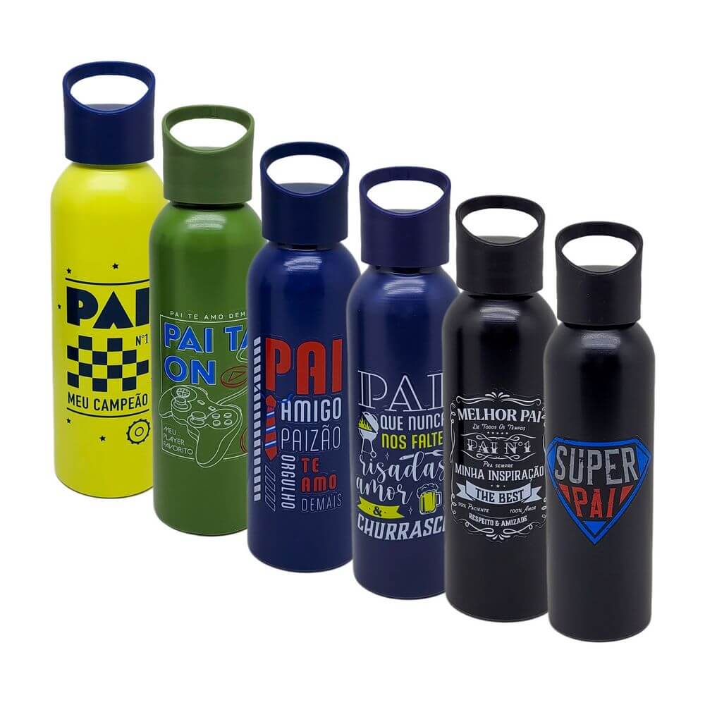 GARRAFA INOX PAI 600ML 9641 GARRAFA ALUM. PAI 600ML 9641, GARRAFA ALUMINIO, GARRAFA, GARRAFA DIA DOS PAIS, PRESENTE, PRESENTE DIA DOS PAIS, GARRAFA Cozinha