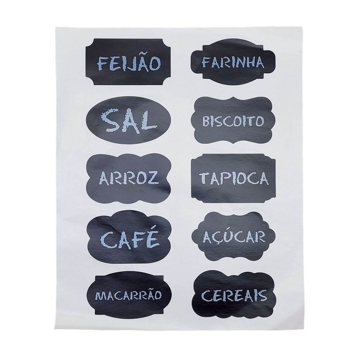 ADESIVO P/ NOMEAR POTES 23X19CM 5757 ADESIVO P/ NOMEAR POTES 5757, ADESIVO, ADESIVO PARA POTES, NOMEAR POTES, COZINHA, ETIQUETA Material Escolar e Papelaria