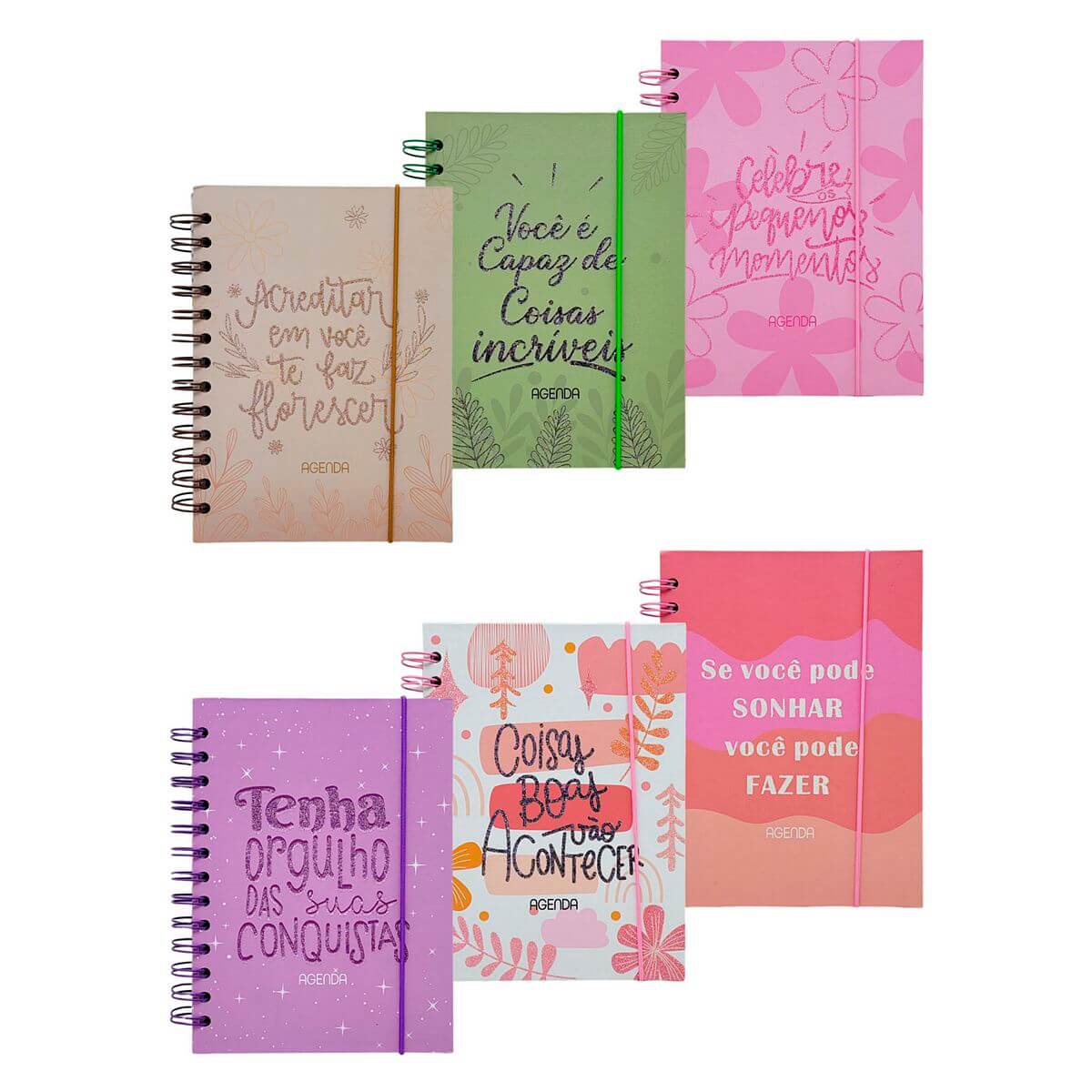 AGENDA PERMANENTE 160FLS AG26068 AGENDA PERMANENTE 160FLS AG26068, AGENDA, AGENDA PERMANENTE, 160 FOLHAS, AGENDA GLITTER, ESCRITORIO, ESCOLA, PAPELARIA Material Escritório