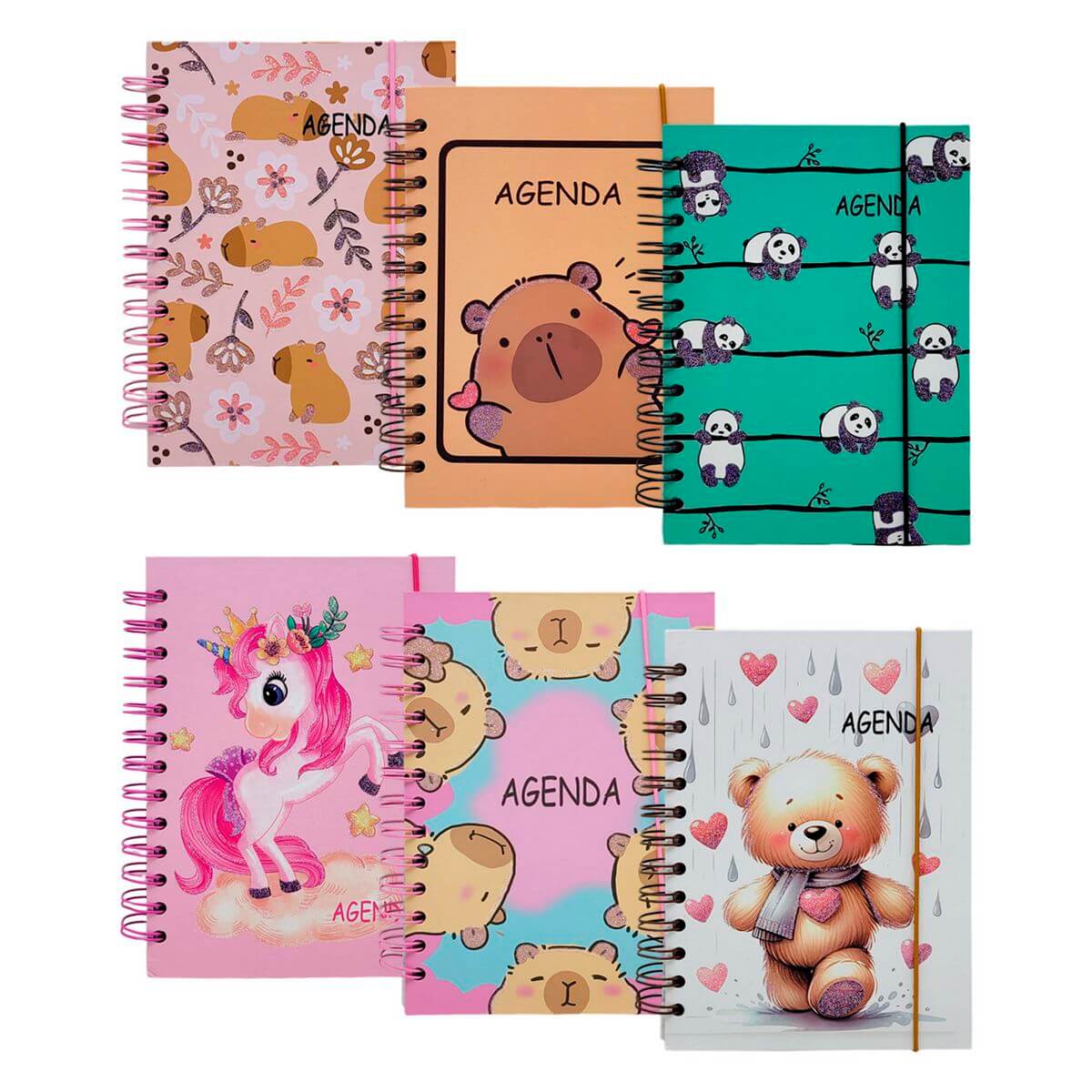 AGENDA PERMANENTE 160FLS AG26070 AGENDA PERMANENTE 160FLS AG26070, AGENDA, AGENDA PERMANENTE, 160 FOLHAS, AGENDA GLITTER, AGENDA DECORADA, PAPELARIA, ESCOLA Material Escritório