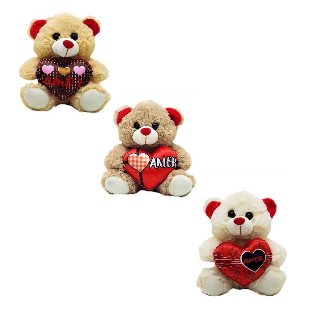 PELUCIA URSO AMOR 20CM FE7009 PELUCIA URSO C/ CORACAO FE7009, PELUCIA URSO COM CORACAO, URSO PELUCIA DECORADO, URSINHO COM CORACAO, URSO PELUCIA, URSO PEQUENO, URSO Brinquedos