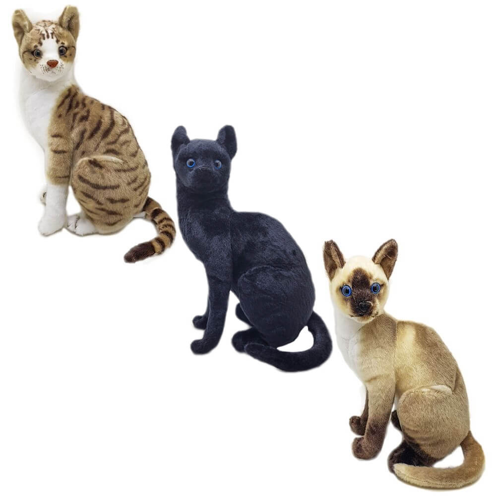 PELUCIA GATO REALISTA 30CM FC2743 PELUCIA GATO FC2743, PELUCIA GATO DECORATIVO, GATO PELUCIA GRANDE, GATO PELUCIA, PELUCIA GATO, GATO Brinquedos