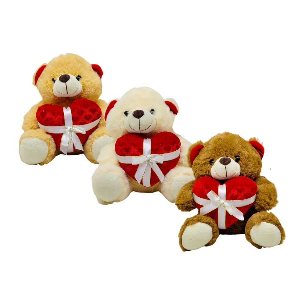 PELUCIA URSO C/ CORACAO 26CM FC2819 PELUCIA URSO C/ CORACAO FC2819, PELUCIA, URSO DE PELUCIA, URSO COM CORACAO, PRESENTE Brinquedos