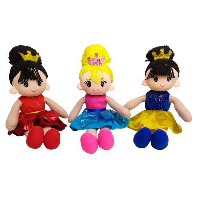 BONECA DE PANO 42CM F1816 BONECA DE PANO F1816, BONECA, BONECA DE PANO, BONECA PRINCESA, PRINCESA, BRINQUEDOS Brinquedos