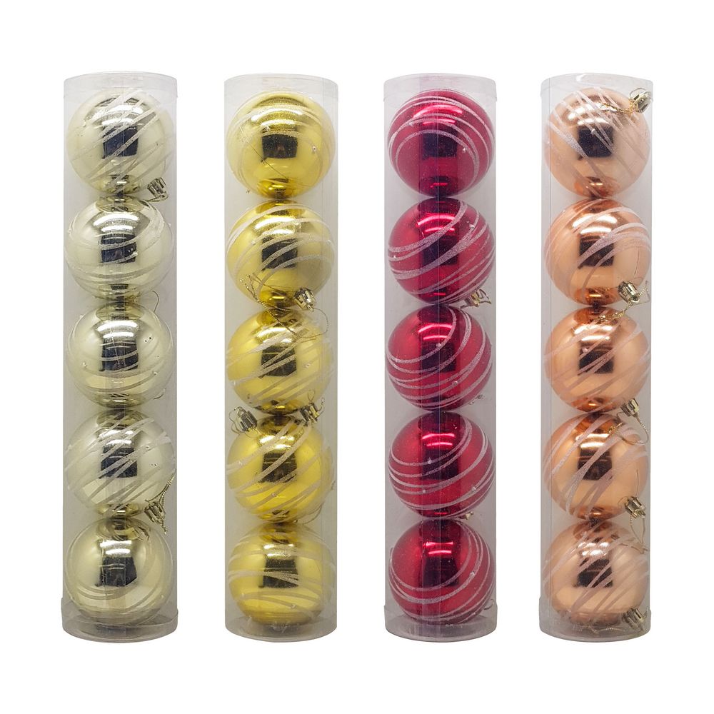 BOLA DE NATAL TUBO NTB20016 C/5 7CM ENF. NATAL C/5 BOLAS NTB20016, ENFEITE NATAL COM 5 BOLAS, ENFEITE NATAL 5 BOLAS, BOLA NATAL GRANDE, BOLA NATAL, ENFEITE NATAL, NATAL Natal e Ano Novo