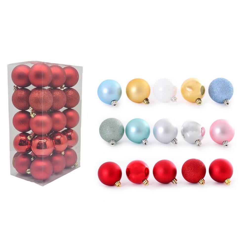 BOLA DE NATAL POTE C/30 6CM NTB85020 ENF. NATAL C/30 BOLAS NTB85020, ENFEITE DE NATAL, NATAL, ENFEITE, BOLINHA DE NATAL, BOLA DE NATAL Natal e Ano Novo