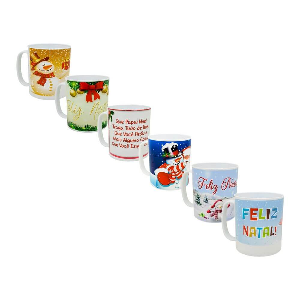 CANECA NATAL 350ML PLASTICO CR261-NT CANECA PLAST. FELIZ NATAL CR261-NT, CANECA, CANECA NATAL, CANECA FELIZ NATAL, CANECA DE PLASTICO, CANECAS SORTIDAS, NATAL Cozinha