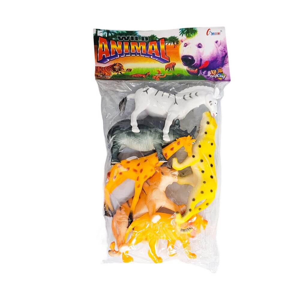 ANIMAIS DA SELVA 6PCS TK-1200 KIT ANIMAIS SELVA 6PCS TK-1200, KIT ANIMAIS, ANIMAIS SELVAGENS, ANIMAIS FLORESTA, PLASTICO, BRINQUEDO ANIMAIS PLASTICO, Brinquedos