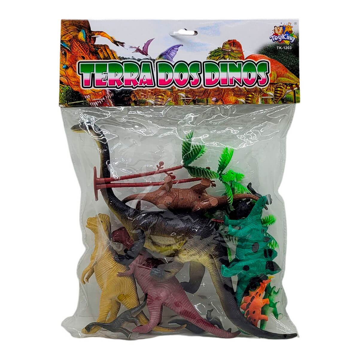 ANIMAIS DINOSSAUROS 15PCS 34X22CM TK-1203 KIT TERRA DO DINOS 15PCS TK-1203, TERRA DO DINOS, KIT DINO, DINOSSAURO, BRINQUEDOS Brinquedos