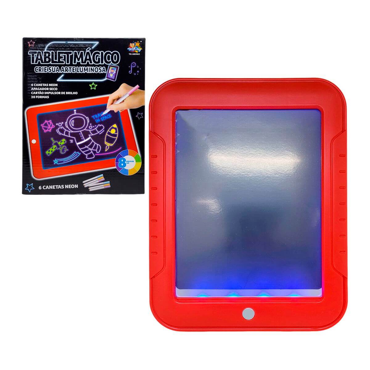 LOUSA MAGICA LUMINOSA 26X20CM NEON TK-AB3063 LOUSA MAGICA LUMINOSA NEON TK-AB3063, LOUSA MAGICA, TABLET, LOUSA LUMINOSA, BRINQUEDOS, CRIATIVIDADE, DESENHO Brinquedos