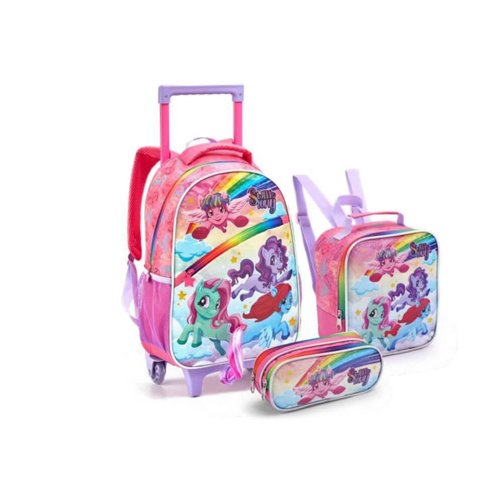 KIT MOCHILA FEM. SWEET PONY 3PCS MI41452 KIT MOCHILA SWEET PONY 3PCS MI41452, KIT ESCOLAR, MOCHILA, KIT MOCHILA, MOCHILA UNICORNIO, UNICORNIO Material Escolar e Papelaria