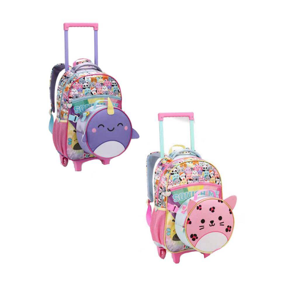 KIT MOCHILA FEM. C/ LANCHEIRA SQUISH ME MR42187 MOCHILA C/ LANCHEIRA SQUISH ME MR42187, MOCHILA, MOCHILA COM LANCHEIRA, MOCHILA INFANTIL, MOCHILA COM RODAS, MOCHILA SQUISH ME, MOCHILA FOFOFISSIMOS, ESCOLA Material Escolar e Papelaria