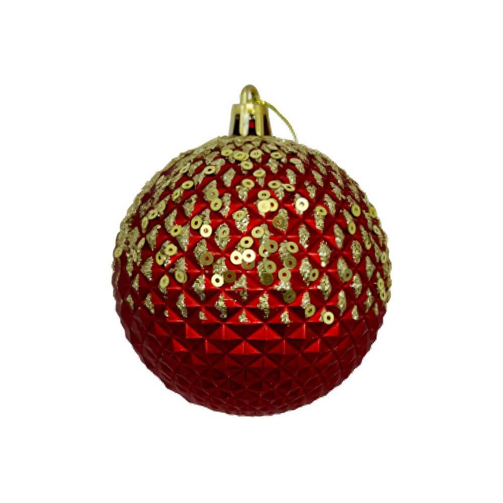 BOLA DE NATAL KIT C/4 8CM KX2348 ENF. NATAL C/4 BOLAS 8CM KX2348, ENFEITE, ENFEITE DE NATAL, BOLA DE NATAL, CONJUNTO BOLAS DE NATAL, BOLA VERMELHO, BOLA 8CM, BOLA TEXTURADA, NATAL Natal e Ano Novo