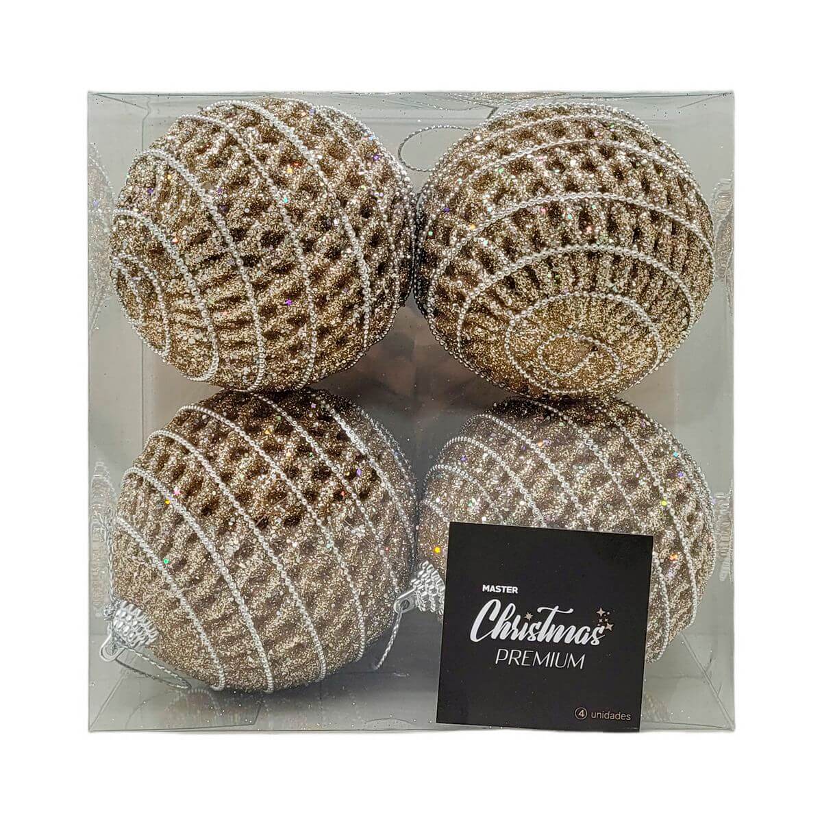BOLA DE NATAL KIT C/4 8CM HT4566 ENF. NATAL C/4 BOLAS 8CM HT4566, ENFEITE, ENFEITE DE NATAL, KIT BOLAS, BOLA DE NATAL, BOLA 8CM, BOLA DOURADA, BOLA GLITTE, NATAL Natal e Ano Novo