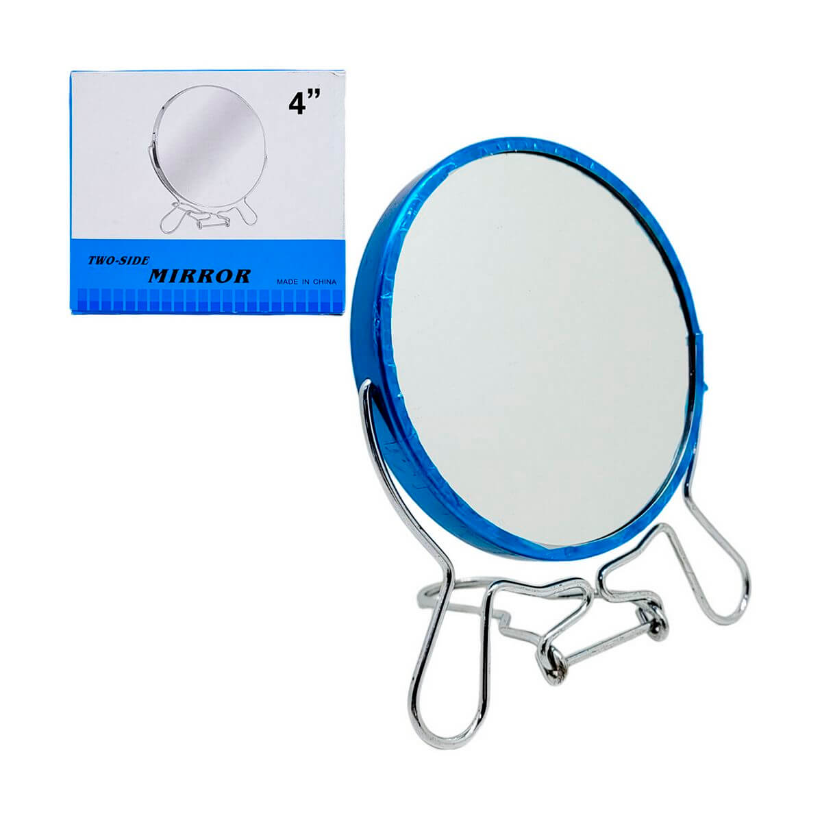 ESPELHO DUPLA FACE METAL 4 POLEGADAS DT0370 ESPELHO REDONDO 4 POLEGADAS DT0370, ESPELHO, ESPELHO REDONDO, ESPELHO DE MESA, ESPELHO 4 POLEGADAS, ARTIGOS COSMETICOS Beleza & Saude
