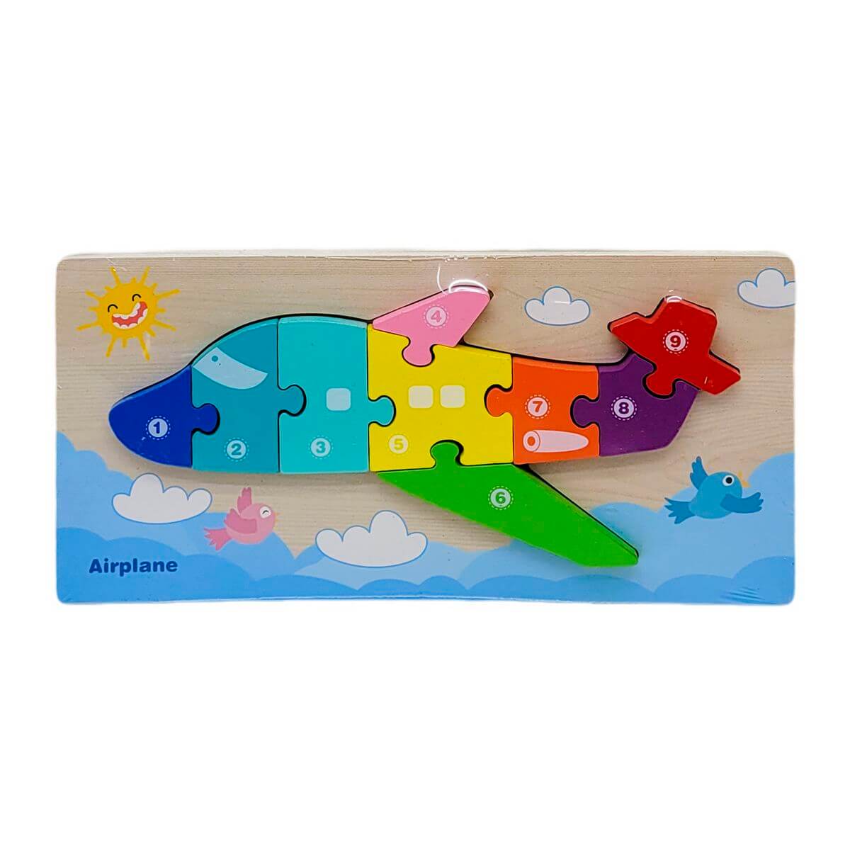 BRINQUEDO  DE MADEIRA QUEBRA-CABECA AVIAO 22X11CM 336.69.228 QUEBRA-CABECA AVIAO 10PCS 336.69.228, QUEBRA-CABECA, BRINQUEDO DE MADEIRA, QUEBRA-CABECA AVIAO, BRINQUEDOS, EDUCATIVO Brinquedos