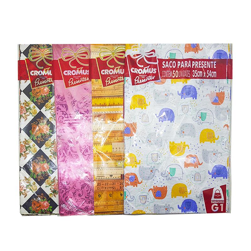 EMBALAGEM CROMUS METALIZADA 35X54 C/50 EMBALAGEM 35X54 METALIZADA, EMBALAGEM PRESENTE METALIZADA, EMBALAGEM PRESENTE DECORADA, EMBALAGEM METALIZADA DECORADA Decoracao e Presentes