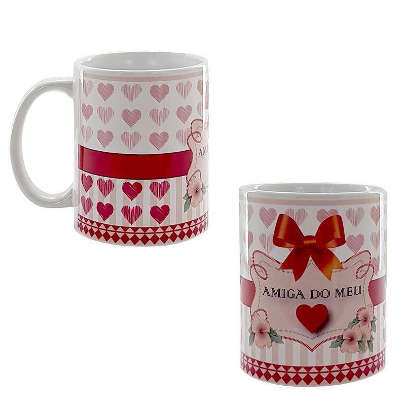 CANECA GM AMIGA 330ML A1-7 CANECA CERAMICA AMIGA, CANECA CERAMICA DECORADA, CANECA AMIGAS, CANECA CERAMICA Cozinha