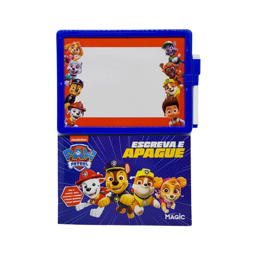 LIVRO ESCREVA/APAGUE PAW PATROL 0808-6 LIVRO ESCREVA/APAGUE PAW PATROL 0808-6, LIVRO, ESCREVA/APAGUE, ESCREVA E APAGUE, PAW PATROL, PATRULHA CANINA, NICKELODEON, BRINQUEDOS Brinquedos