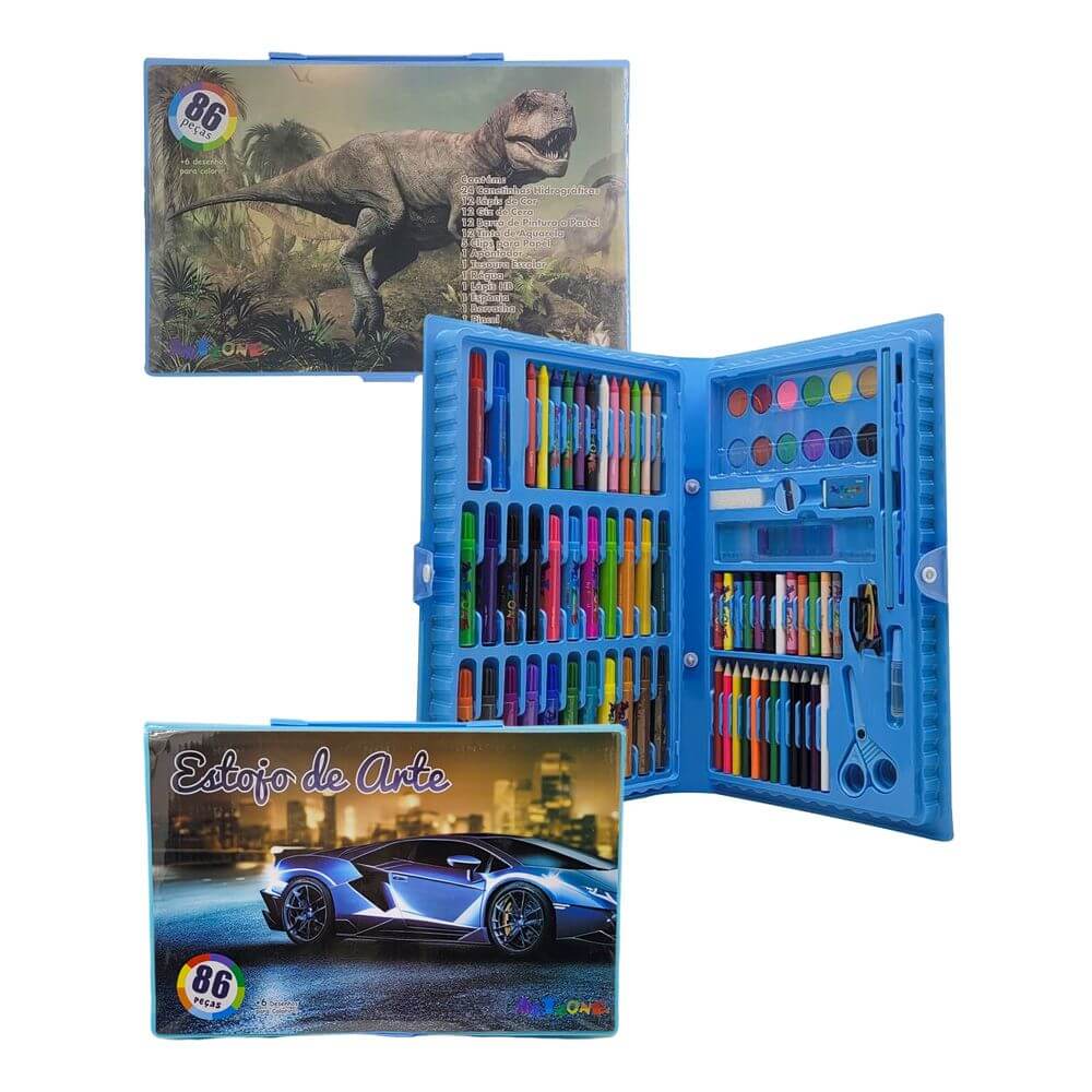 MALETA HIDROCOR 86 PCS AZUL MT-86A MALETA HIDROCOR 86 PCS AZUL MT-86A, MALETA HIDROCOR AZUL, MALETA AZUL 86 PCS, MALETA GRANDE, MALETA AZUL, MALETA ESCOLAR, MALETA Material Escolar e Papelaria
