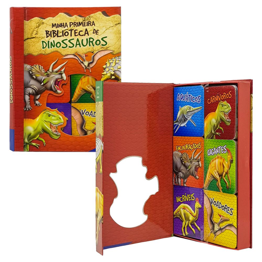 BOX C/6 BIBLIOTECA DE DINOSSAUROS 4266-5 BOX C/6 BIBLIOTECA DE DINOSSAUROS 4266-5, BOX LIVROS DINOSSAUROS, BOX HISTORINHAS DINOSSAURO, BOX HISTORIAS DINOSSAUROS, BOX DINOSSAURO, DINOSSAURO, LIVRO INFANTIL, BOX HISTORIAS Brinquedos