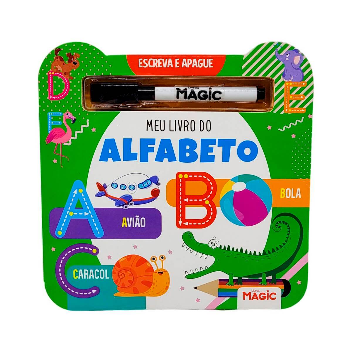 LIVRO ESCREVA E APAGUE ALFABETO 555-3 LIVRO ESCREVA E APAGUE ALFABETO 555-3, ESCREVA E APAGUE, LIVRO DE ATIVIDADES, ALFABETO, EDUCATIVO, BRINQUEDOS Brinquedos